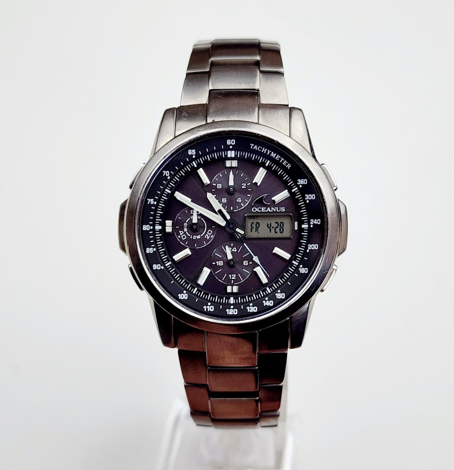 Men's JAPAN TITANIUM SOLAR CHRONOGRAPH Watch CASIO 