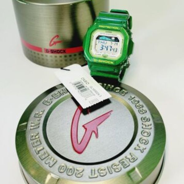 Casio G-Shock GLX-5600 Green Yellow Summer G-Lide Tide Moon Graph