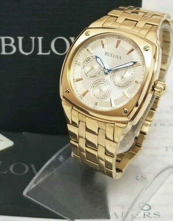 Bulova C Men's mm Multifunction Gold Tone S/Steel Watch