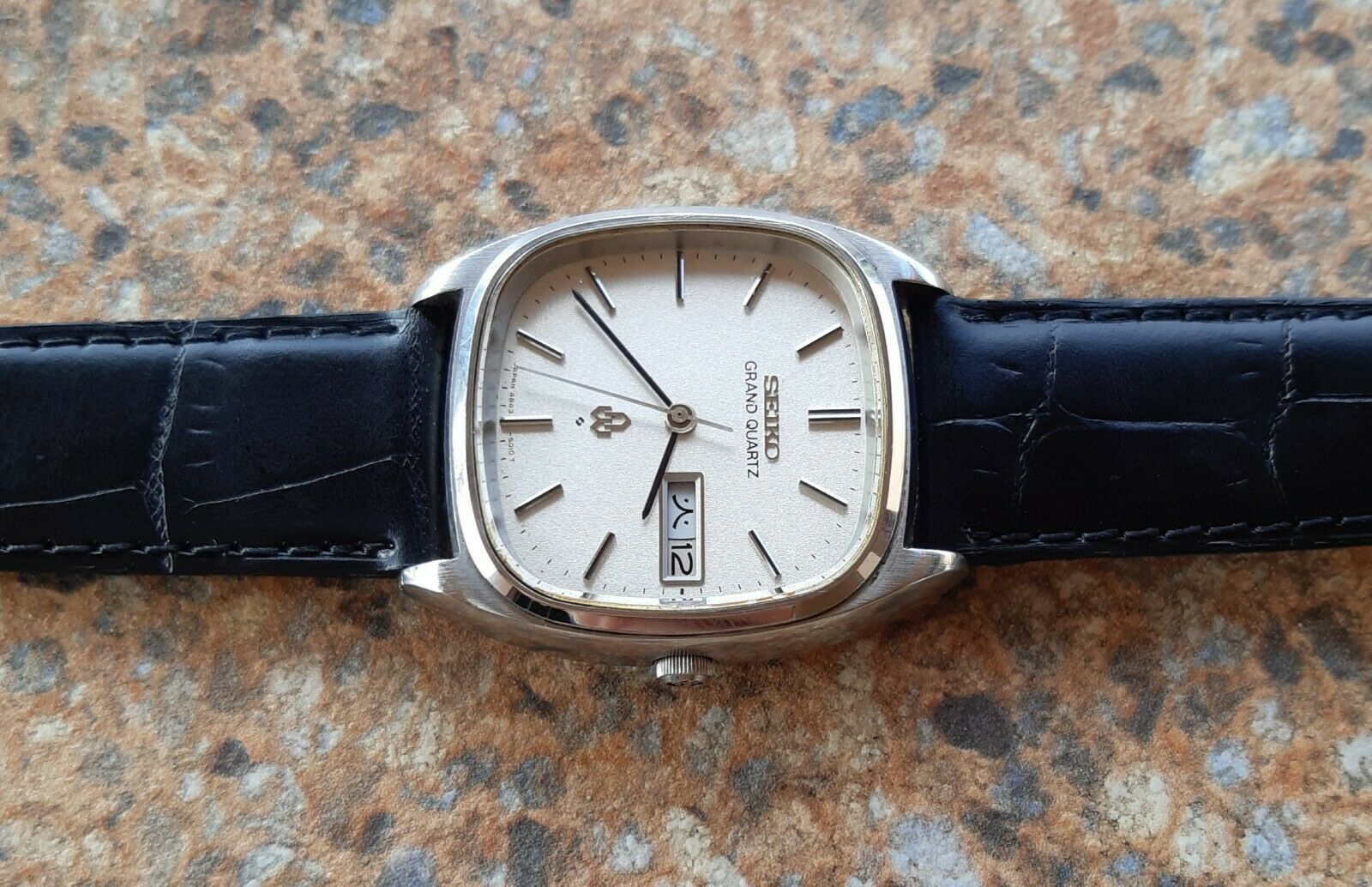 Vintage Seiko Grand Quartz 4843 5011 December 1976 JDM Kanji