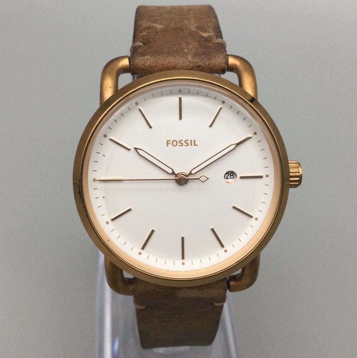 Fossil commuter clearance rose gold