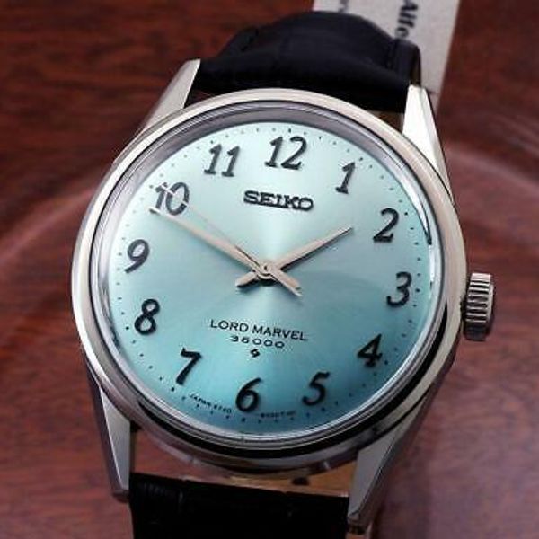 Excellent SEIKO LORD MARVEL 36000BPH Manual Winding Sky Blue Dial / 5740- 8000 | WatchCharts