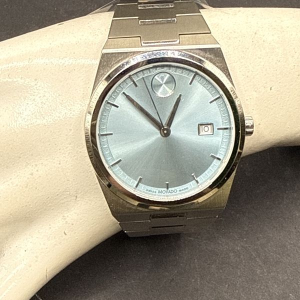Movado BOLD Quest Blue Dial Stainless Steel Men's Quartz Watch 3601243 ...
