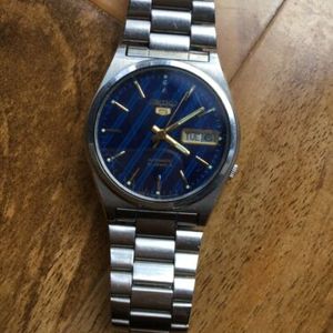 Vintage Watch Seiko 5 Automatic 21 Jewels Collectors Early 80's 7019 8180  BLUE | WatchCharts