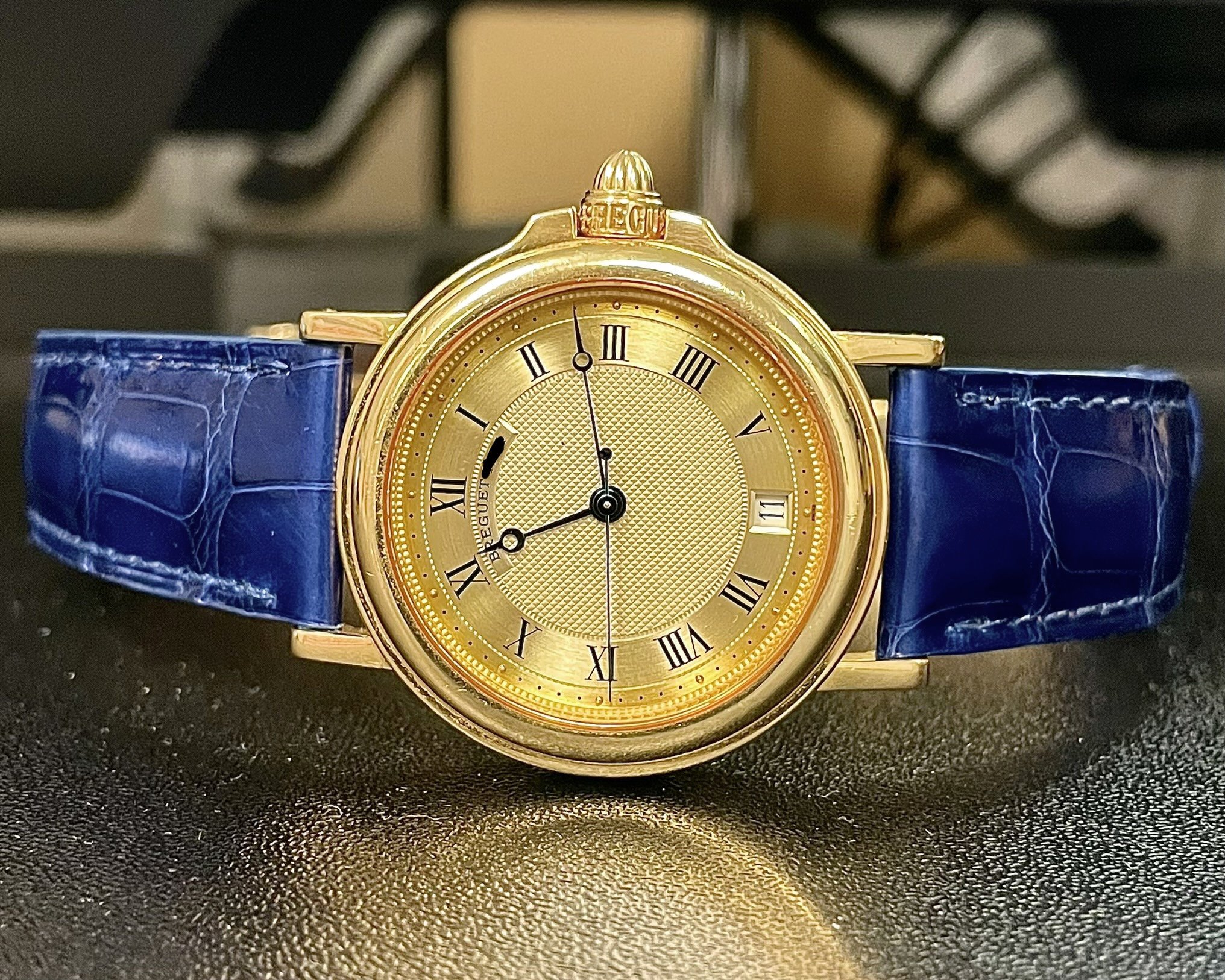 8 213 USD Breguet Marine 18K Gold Watch 3400BA RARE Yellow Gold