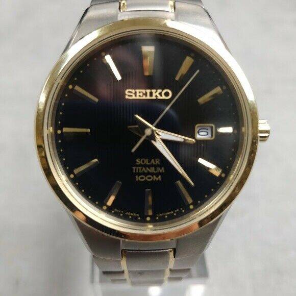 SEIKO SOLAR V157-0BB0 TITANIUM QUARTZ