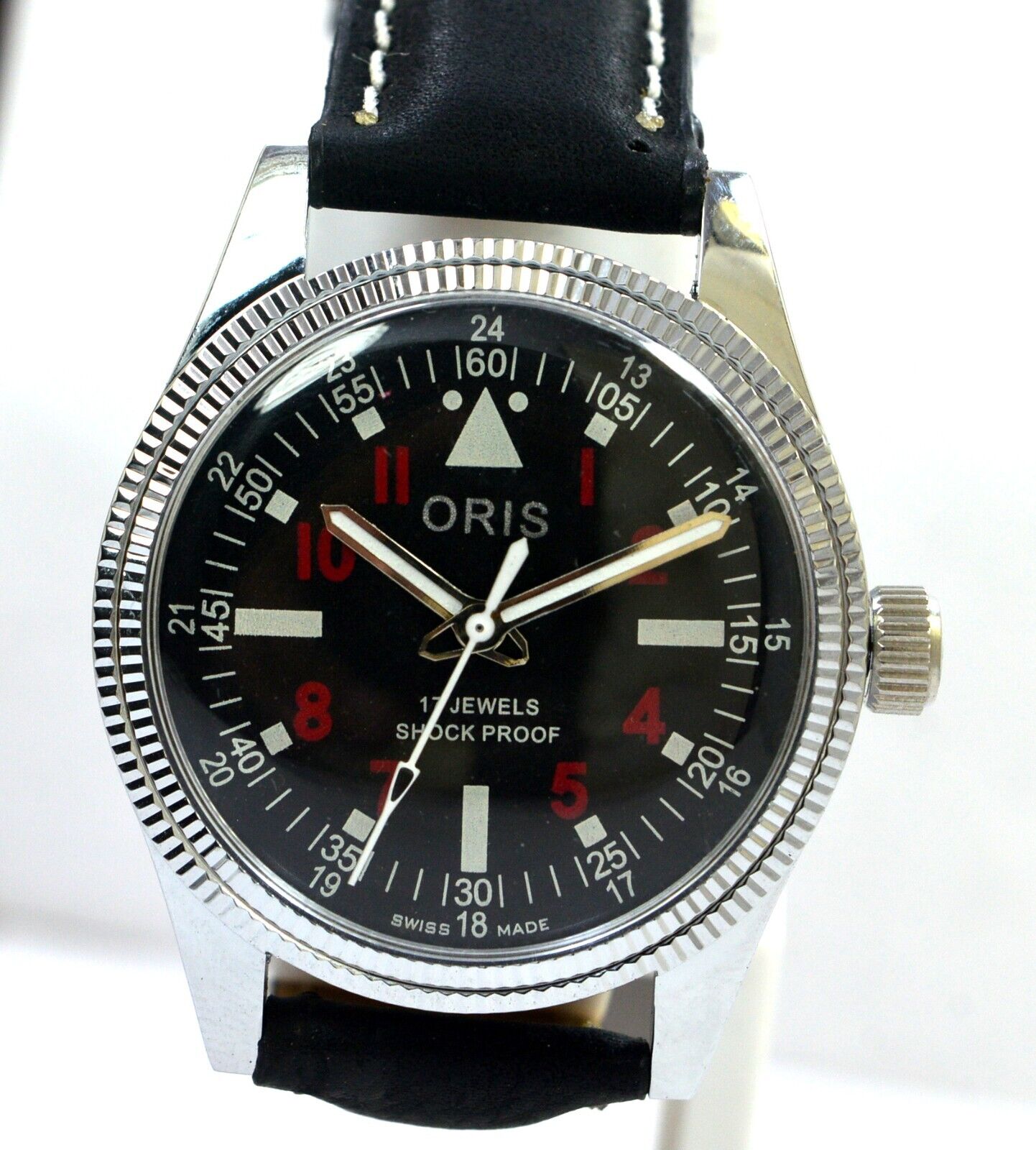 Vintage Oris Black Dial ST 96 17 Jewels Swiss Made Mechanical