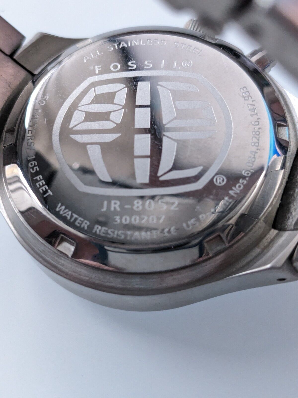 FOSSIL ②フォッシル BIG TIC JR-8052 メンズ 缶ケース付き Genuine Men's FOSSIL Big Tic JR-8052 Blue Quartz Watch