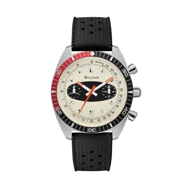 Bulova Archive Series Surfboard Cronografo Uomo - Quadrante Blu, Cinturino In Silicone, Vetro Zaffiro, 200m Water Resistant - 2