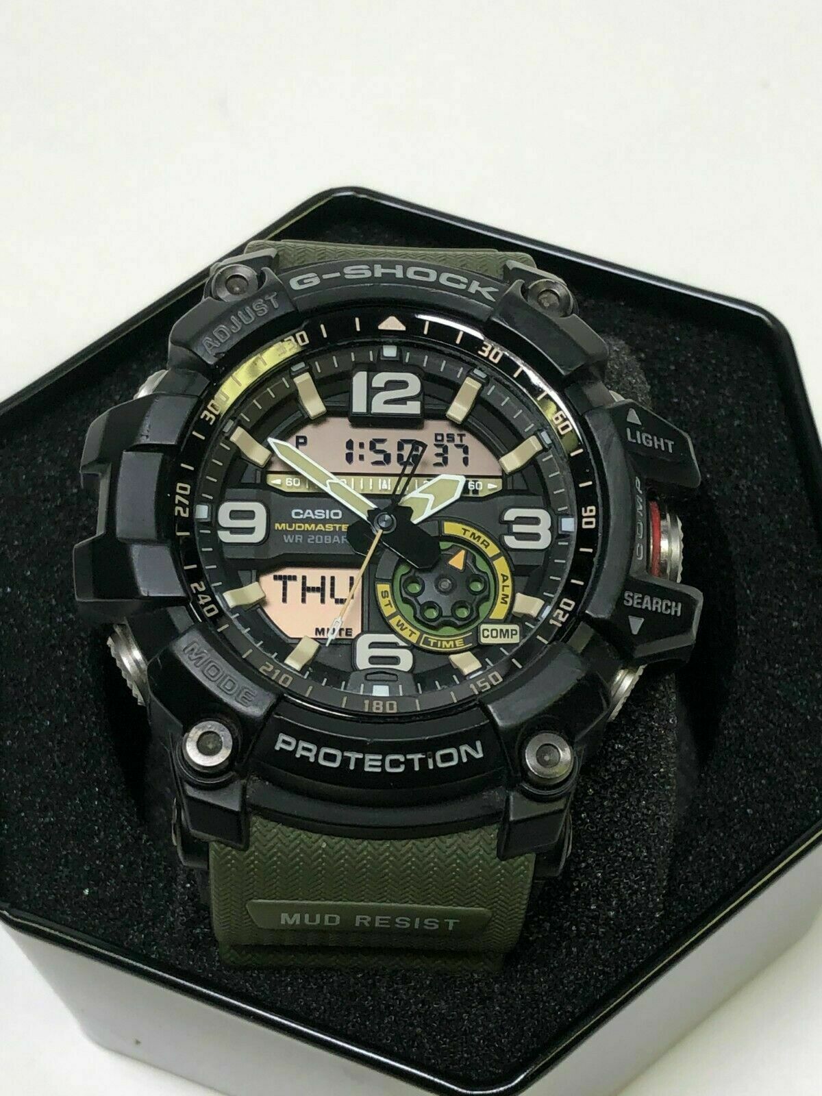 Casio G Shock Mudmaster Mens Analog Digital Sport Green Band Gg1000 1a3 Watchcharts