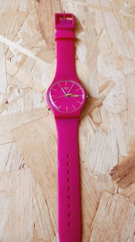 Classic Swatch Watch RUBINE REBEL SUOR704 2011 Pink Fully Working