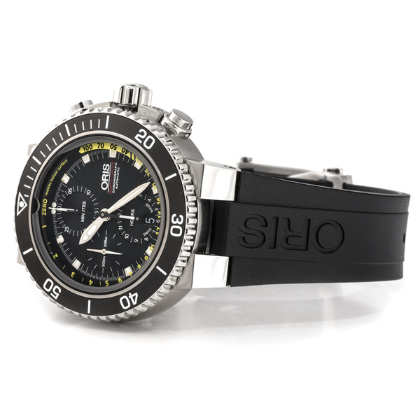 FS LNIB Pre Owned Oris Aquis Depth Gauge Chronograph 774 7708