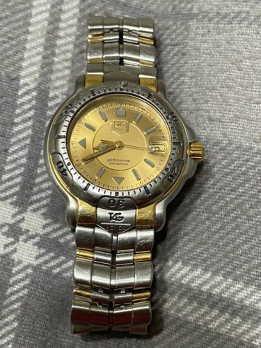 Tag Heuer 6000 Stainless Steel 18k Gold Watch WH1253 K1 Quartz