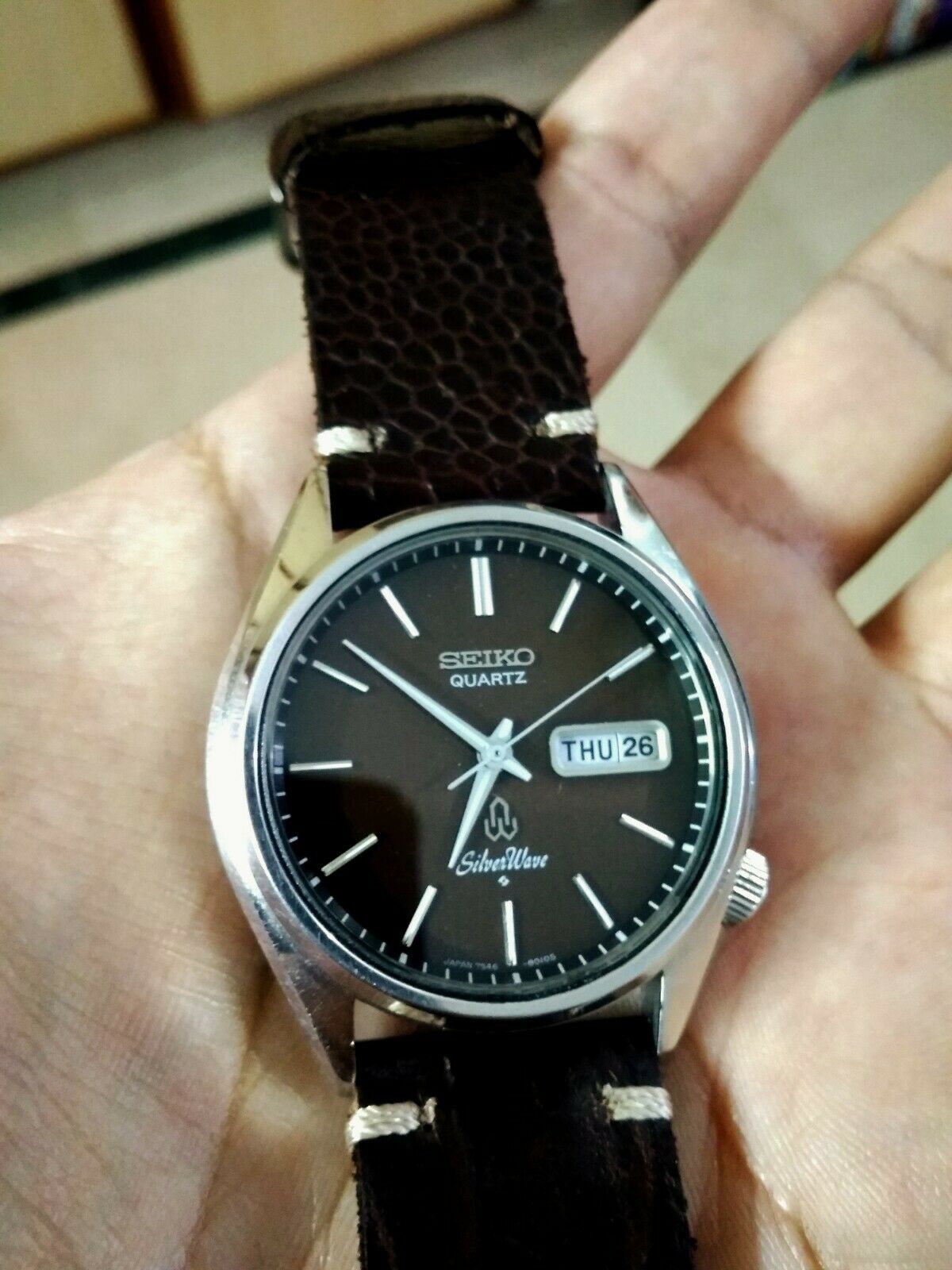 Vintage Seiko Silverwave dark brown 7546 801A | WatchCharts 