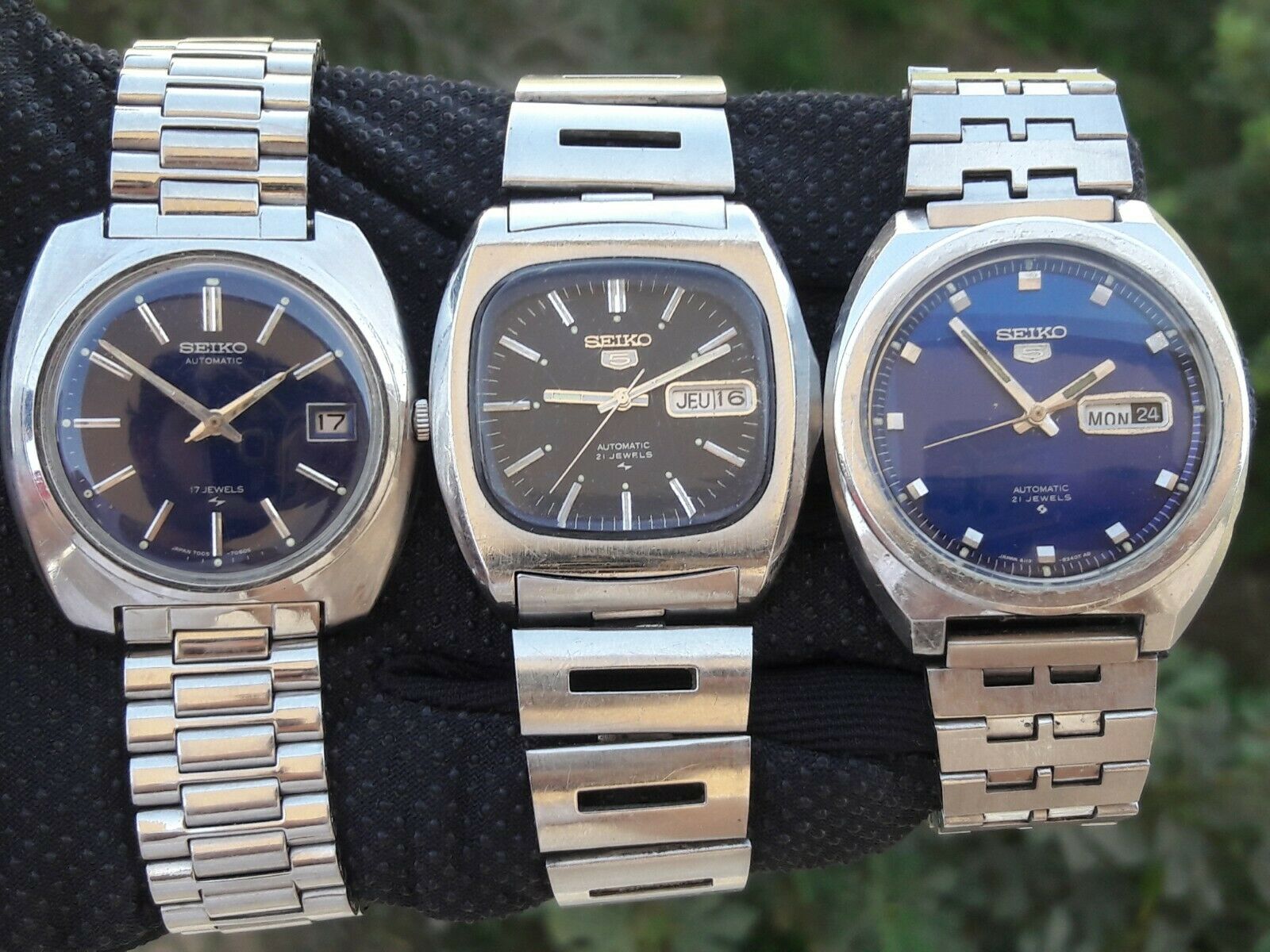 LOT OF WATCH VINTAGE 3 X SEIKO MONACO 7019-5000, SEIKO 6119-8340