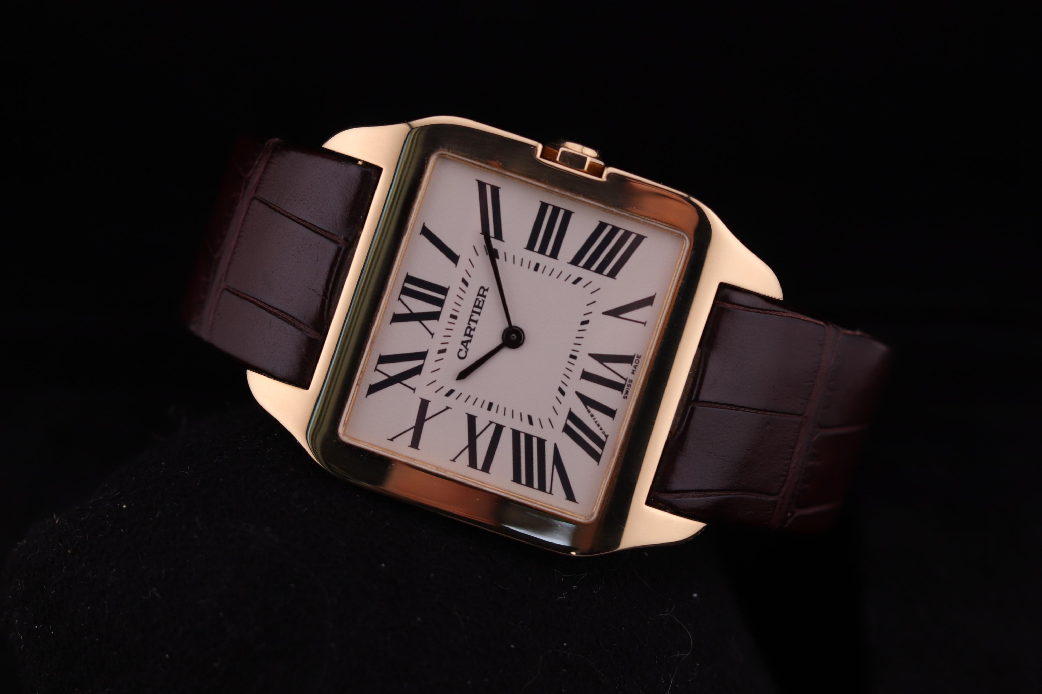 WTS Cartier Santos Dumont 2649 Solid Gold 2007 Papers