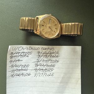 Vintage Seiko 2K01-0011 Men Gold Tone Leather Analog Quartz Watch