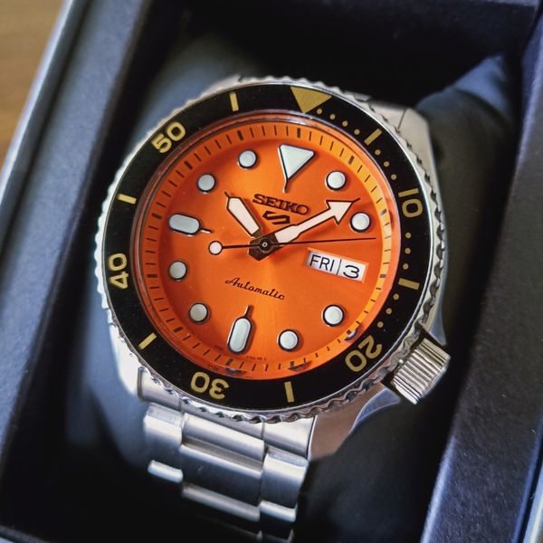 LNIB] Seiko 5 Orange 5KX Gold Gilted Automatic Sport Watch SRPD59K1 |  WatchCharts