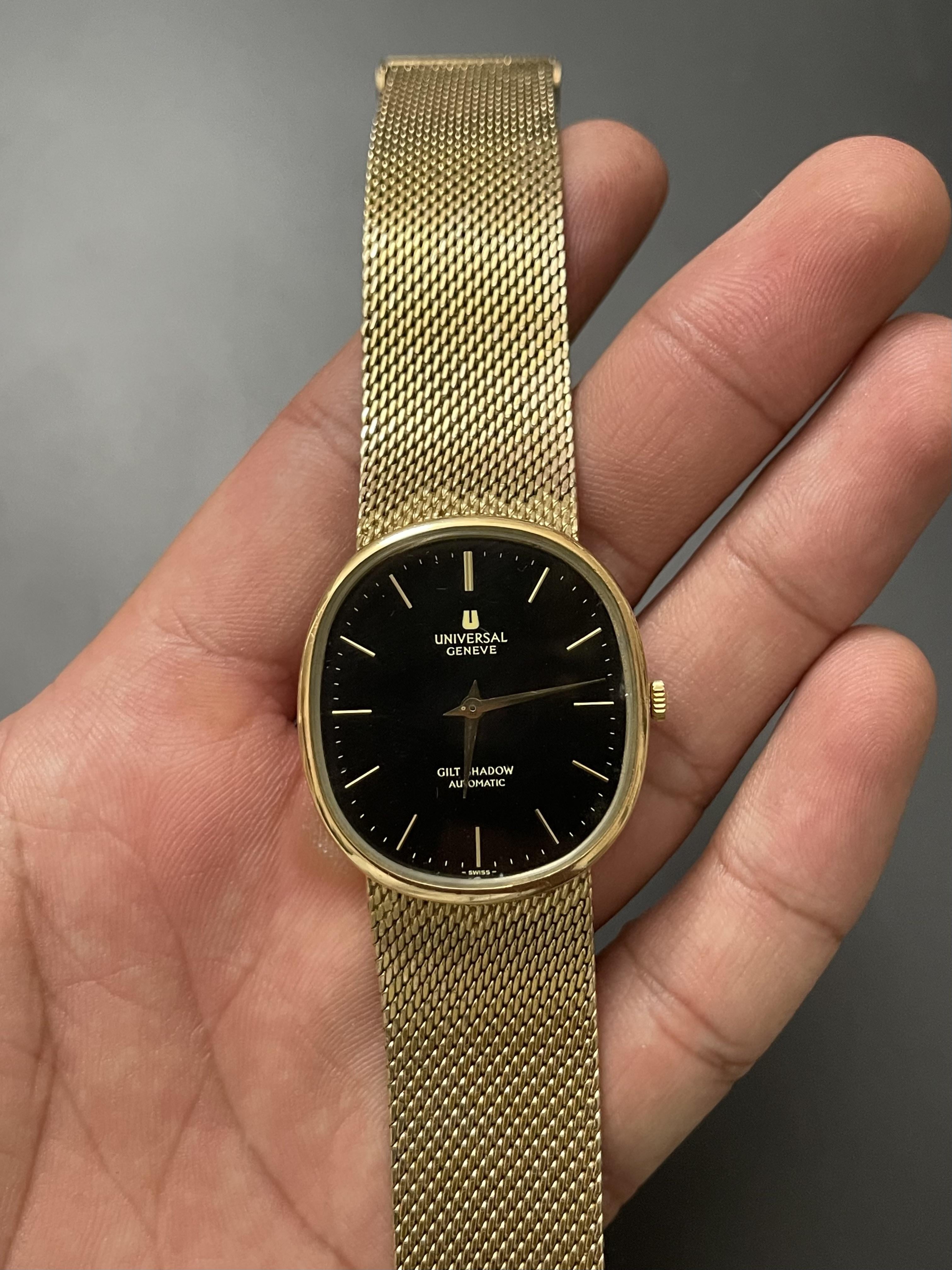 UNIVERSAL GENEVE GILT SHADOWマイクロローター自動巻き 中古
