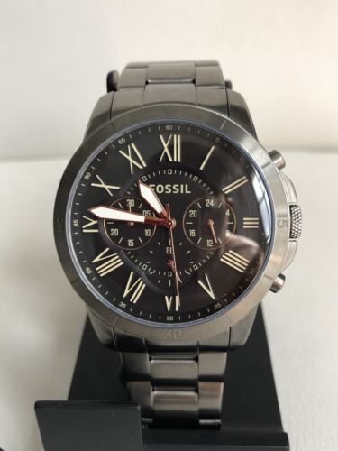 Fossil Men s Watch FS5157 Stainless Steel 5ATM Black Dial