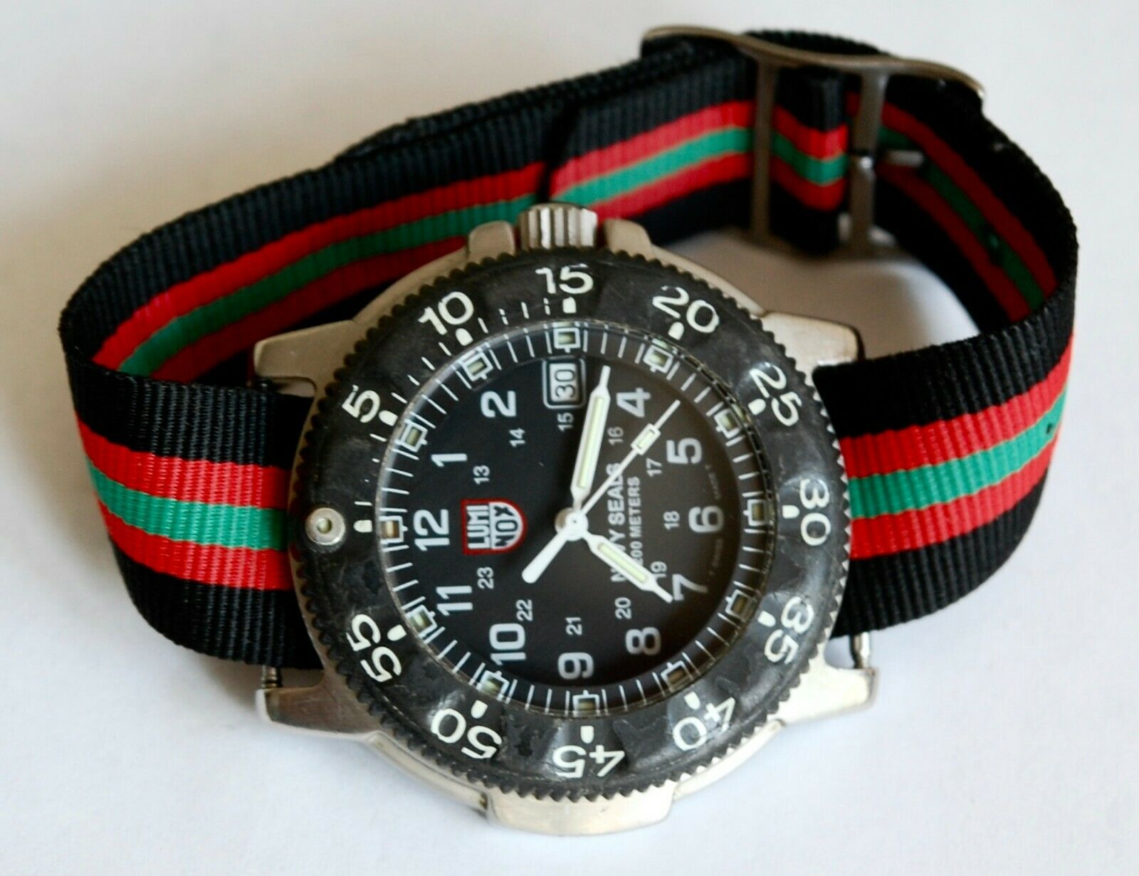 VINTAGE MENS LUMINOX NAVY SEAL SERIES 3100 DIVER DIVE WATCH NEW