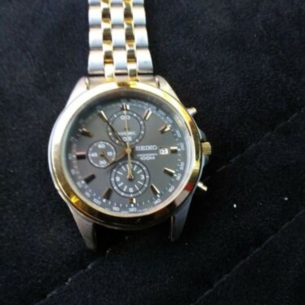 Seiko 7T92 Chronograph 100m ONS8 HR2 Gold Hands OBFO | WatchCharts