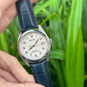 RARE Men's Vintage 1984 SEIKO Tank Watch 7430-5209 White Dial