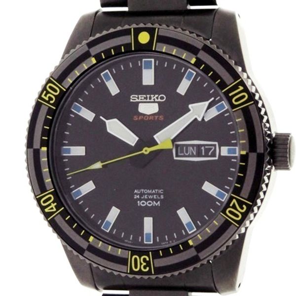 SEIKO Seiko 5 Sports Day Date SRP737J1 4R36-04P0 Stainless Black Dial ...