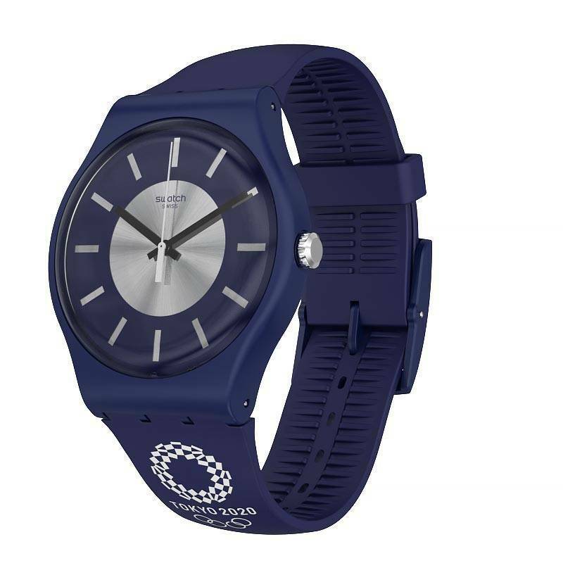 Swatch Tokyo 2020 Olympic Watch MEDARU NAVY blue gift JP New Gent