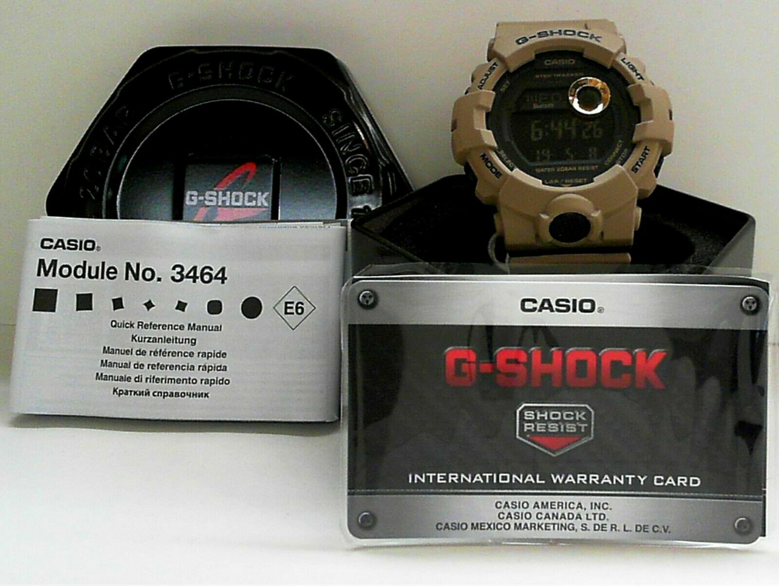Step Tracker WatchCharts Marketplace Casio G-Squad G-Shock | Dual Time Watch Khaki GBD-800UC-5