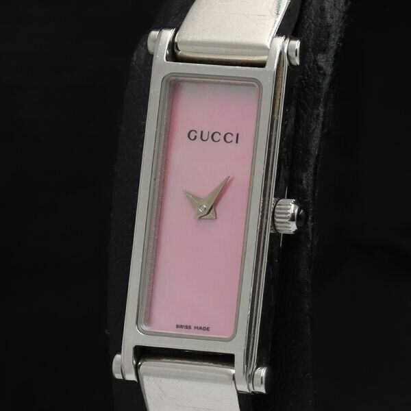 Gucci Ladies G-Timeless Watch Silver Pink Face Luxury Designer