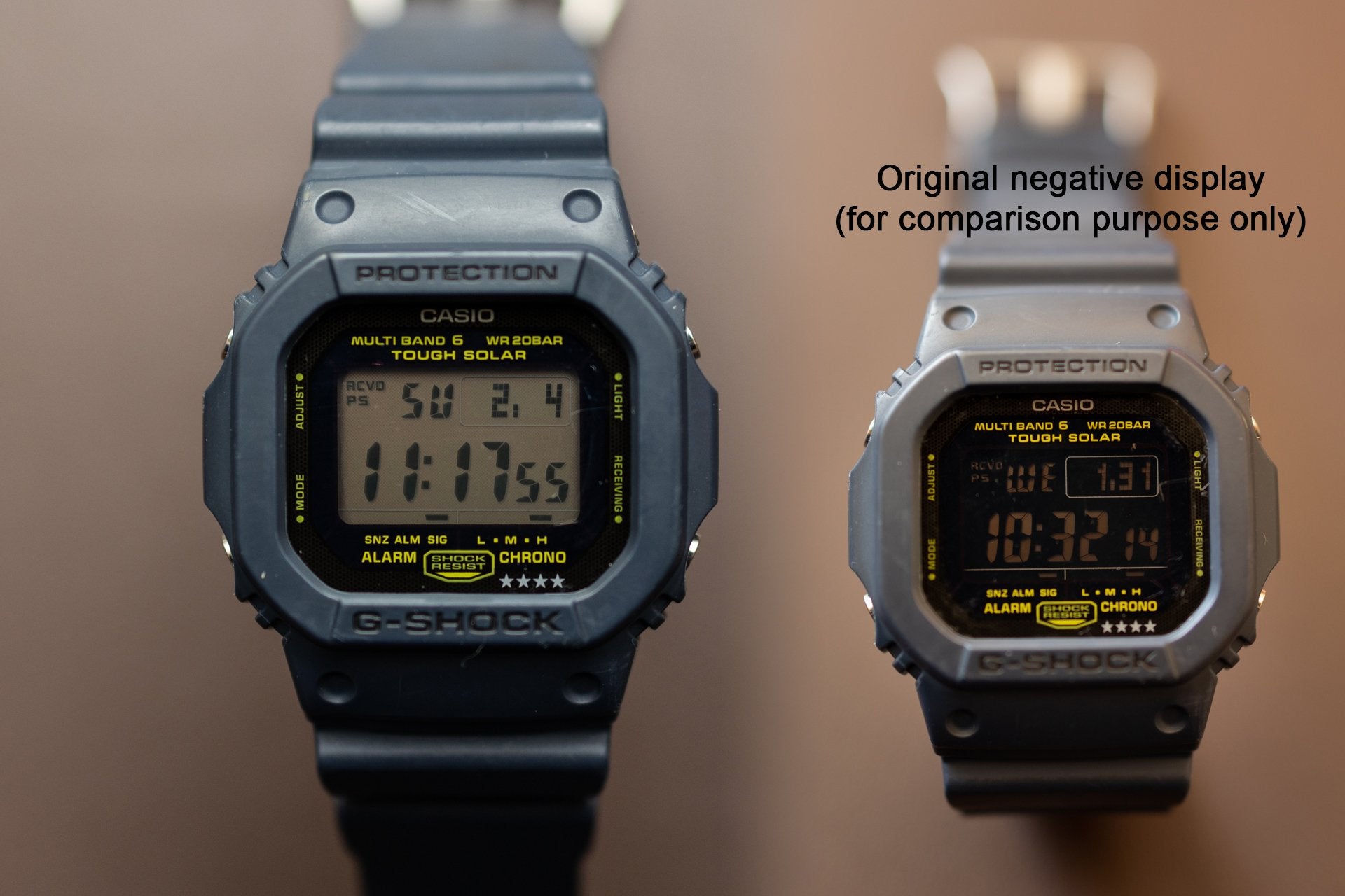 G-Shock Square GW-M5610NV Solar Multiband Positive Display Mod JDM 