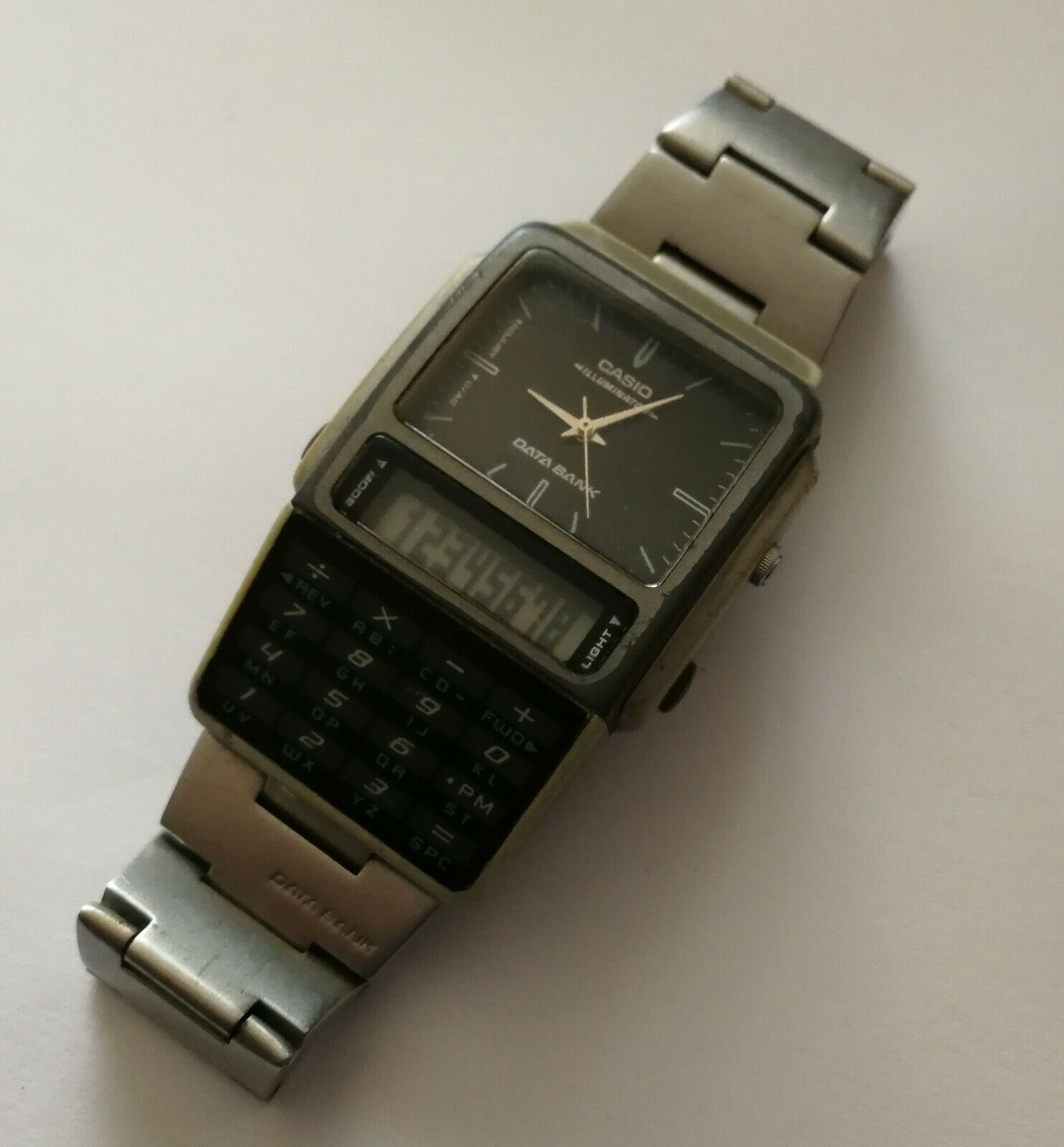 casio abc-30 ana digi display databank calculator lcd watch qw 
