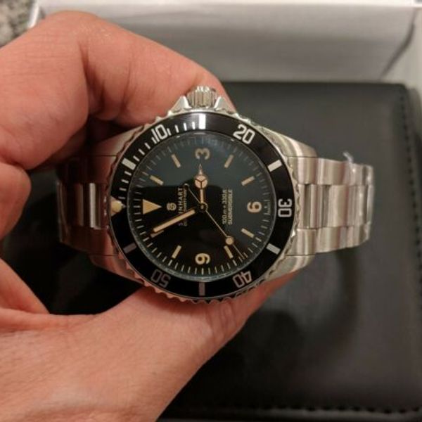 NEW Steinhart Gnomon 39mm Explorer Vintage Swiss Automatic Men's Dive ...