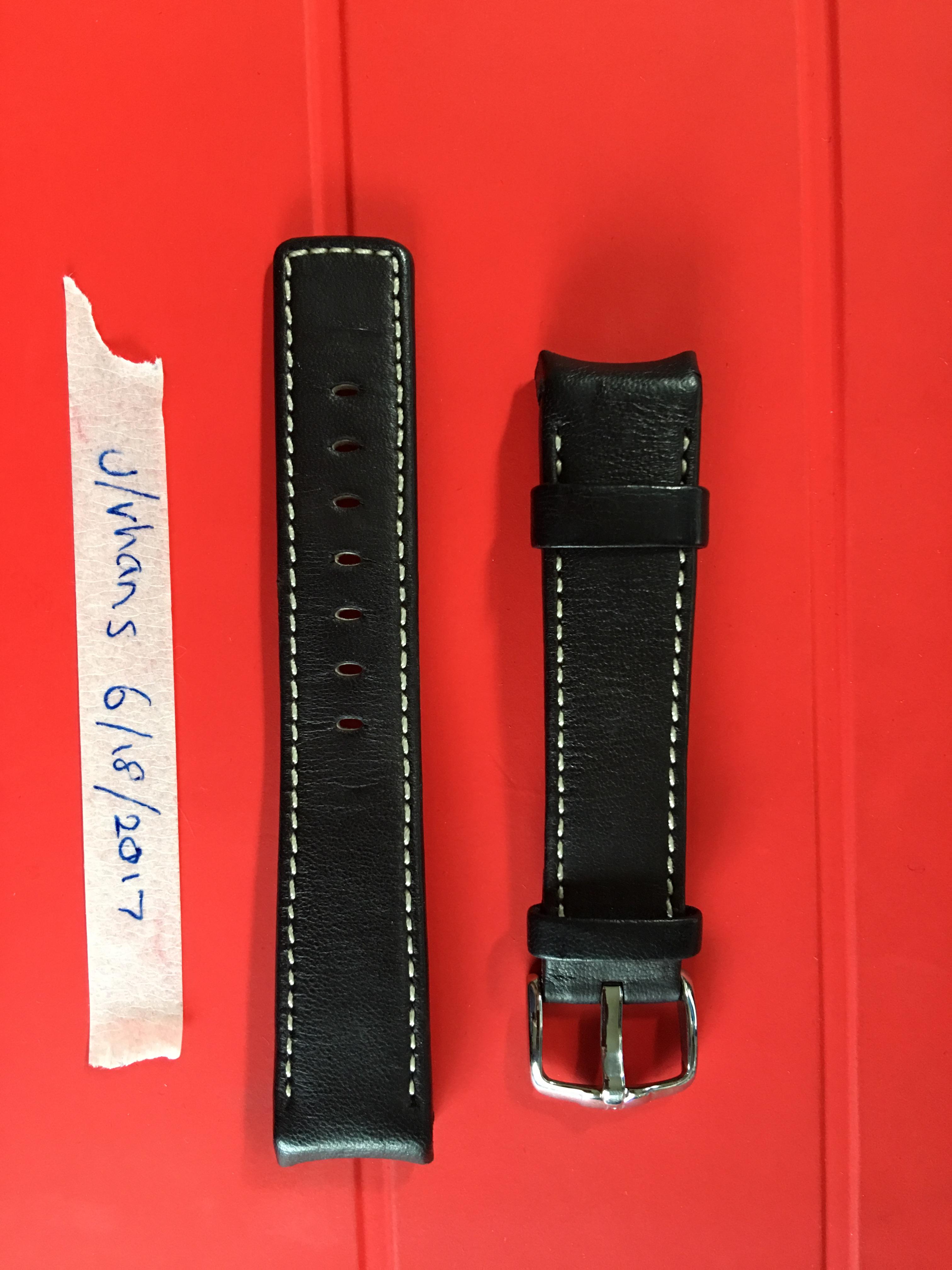 WTS Hirsch Medici Leonardo Black w Stitching 20mm Watch Band WatchCharts Marketplace