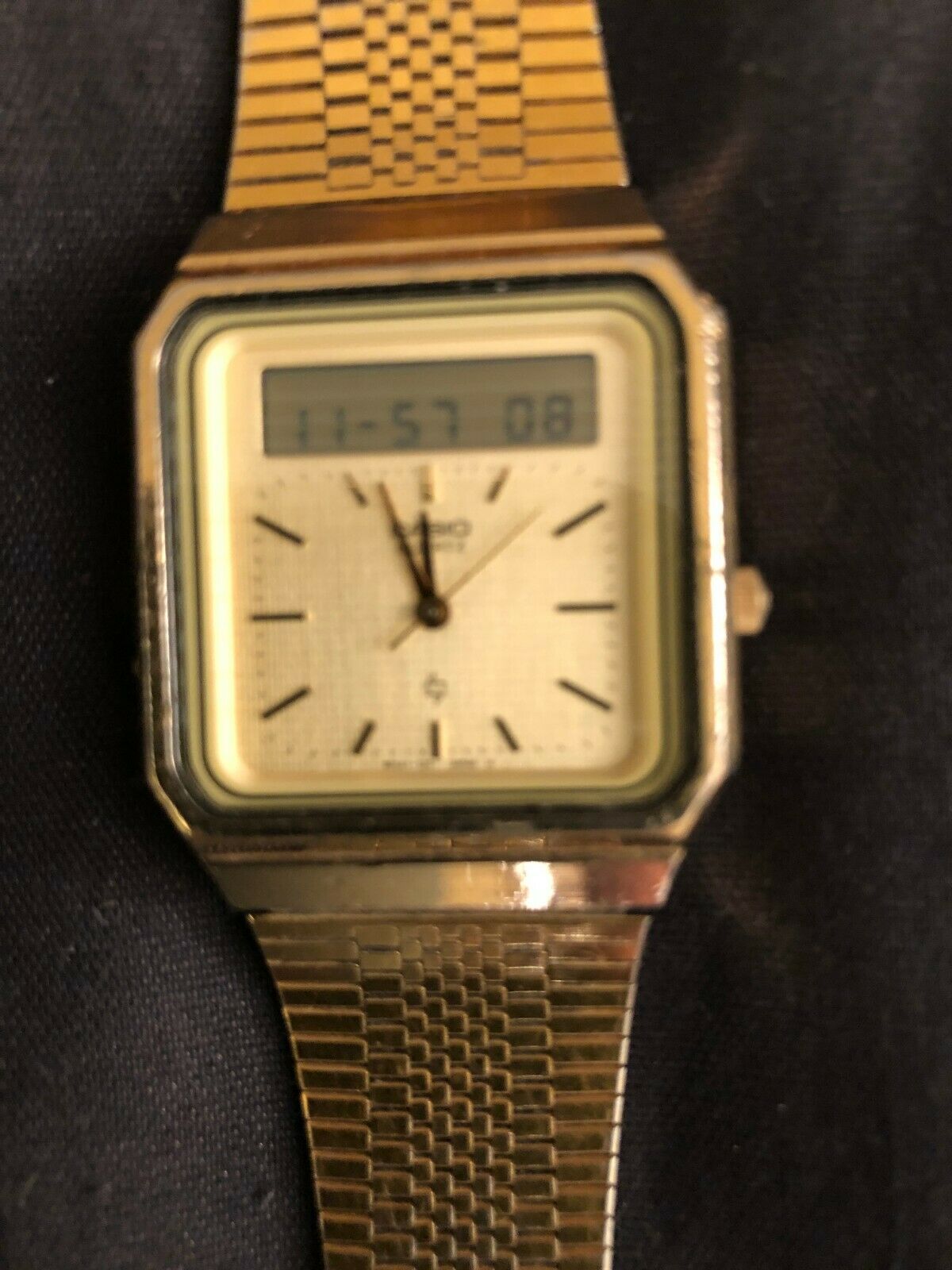 Rare Vintage CASIO AT-550G Touch Screen Analog/Digital Calculator 