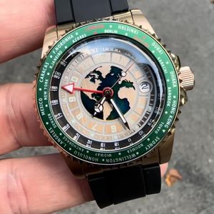 WTS] Custom rose gold colored 40mm GMT world time with custom