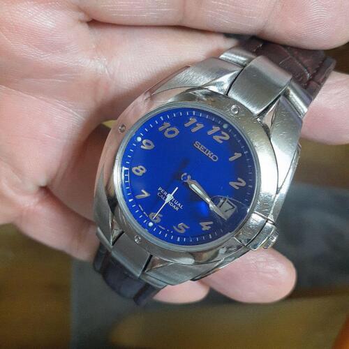 Seiko Perpetual Calendar Quartz 8F32-0020 Date Men's Watch wl60006