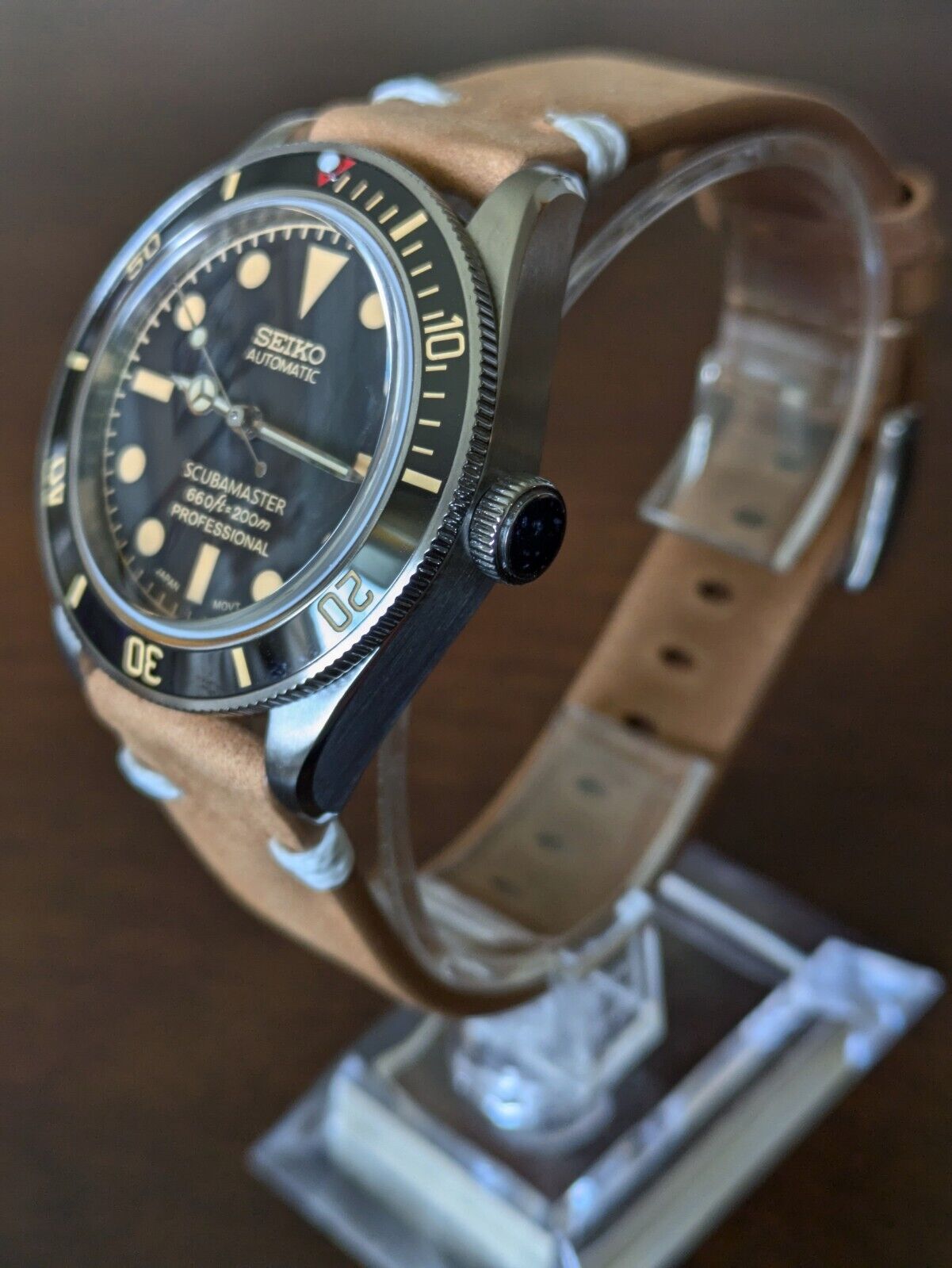 時計 PROSPEX MOD DIVER'S vintage 38MM Custom Seiko Watch Mod Vintage Style BB58 Scubamaster