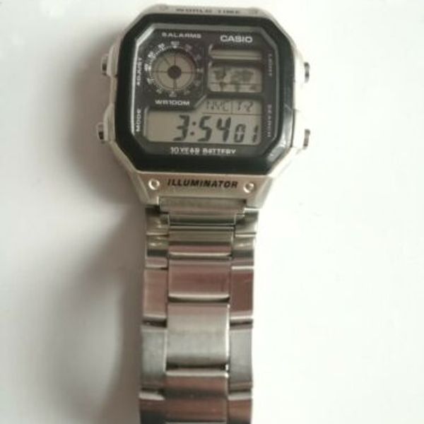 Casio Men's Watch AE1200WHD1AVEF World Time in used working order