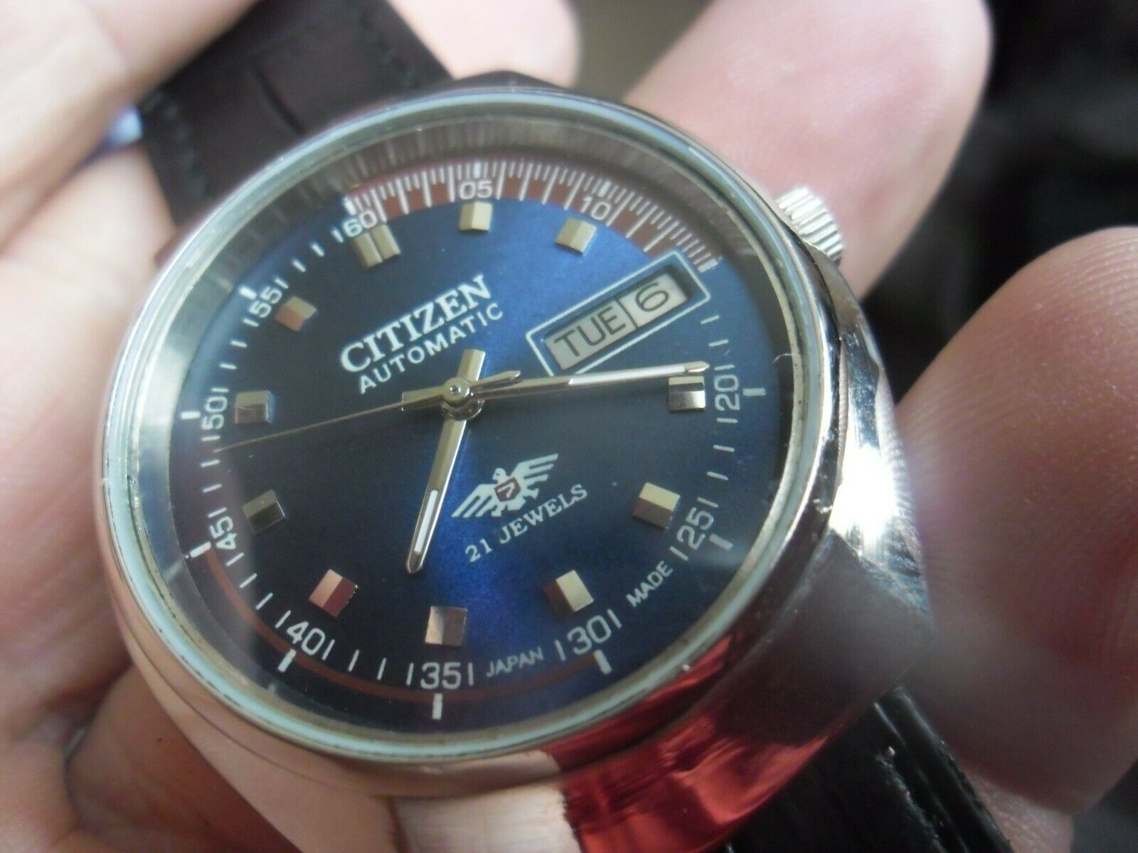 super vintage retro gents citizen 21 jewels automatic watch