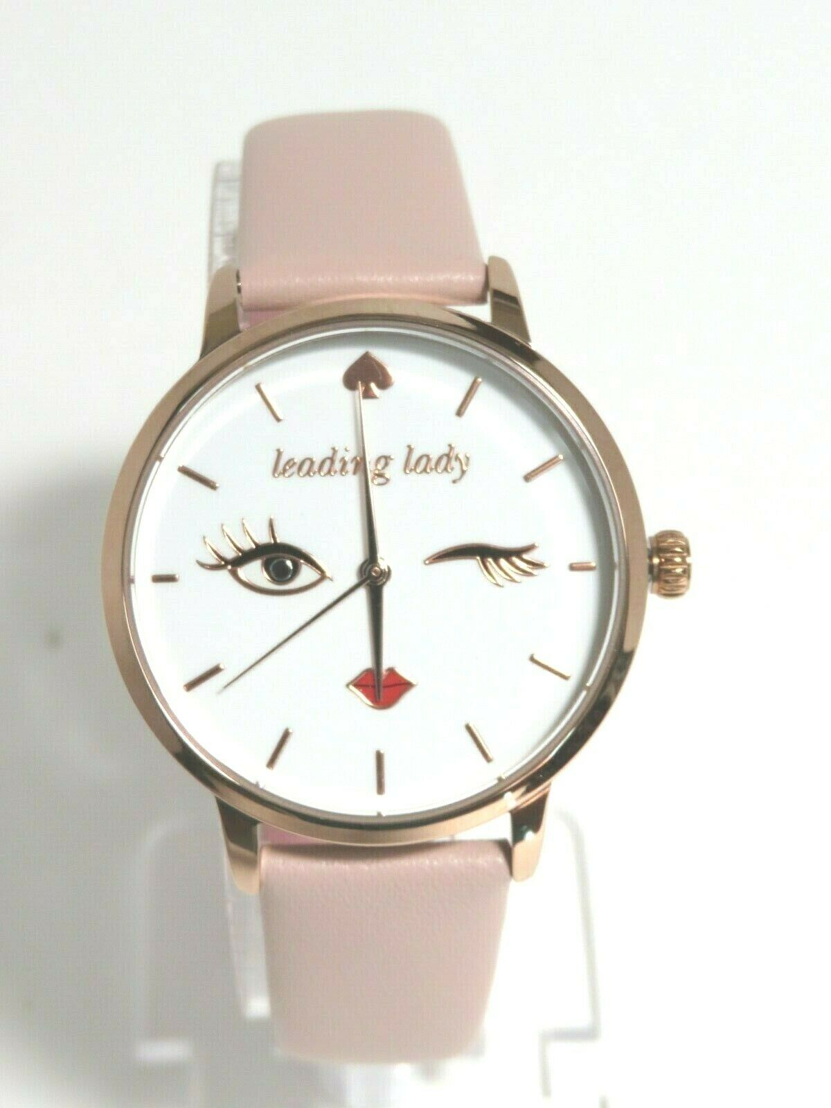 KATE SPADE METRO WINK ROSE GOLD WATCH WITH VACHETTA TAN LEATHER