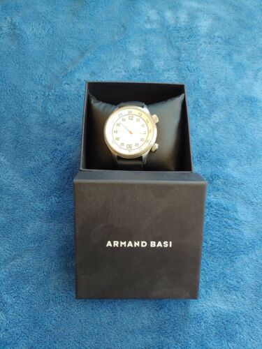 Armand Basi Sten Men s Watch Metal Dial Black Silicone Strap