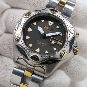 SEIKO 5M23-7A00 SCUBA 200M AUTO QUARTZ NEW CAPACITOR BATTERY Mens