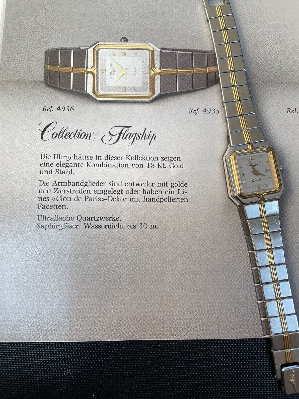 1986 Longines Flagship Women Ref 4935 18k Gold Steel Quartz