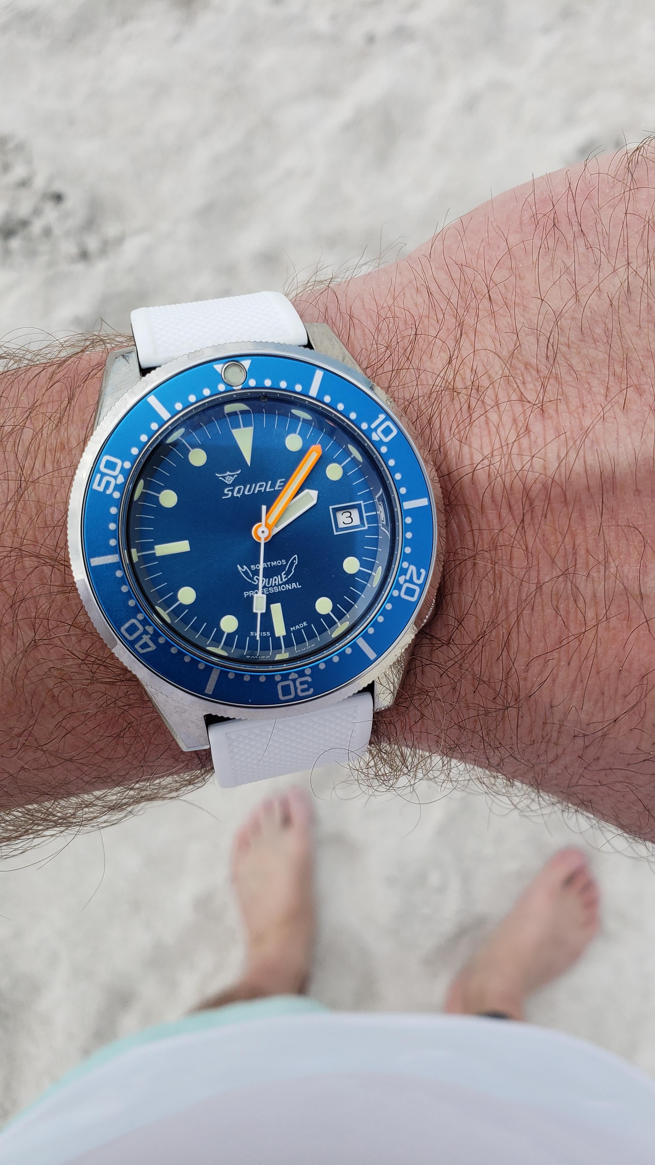 Squale 1521 best sale blue blasted