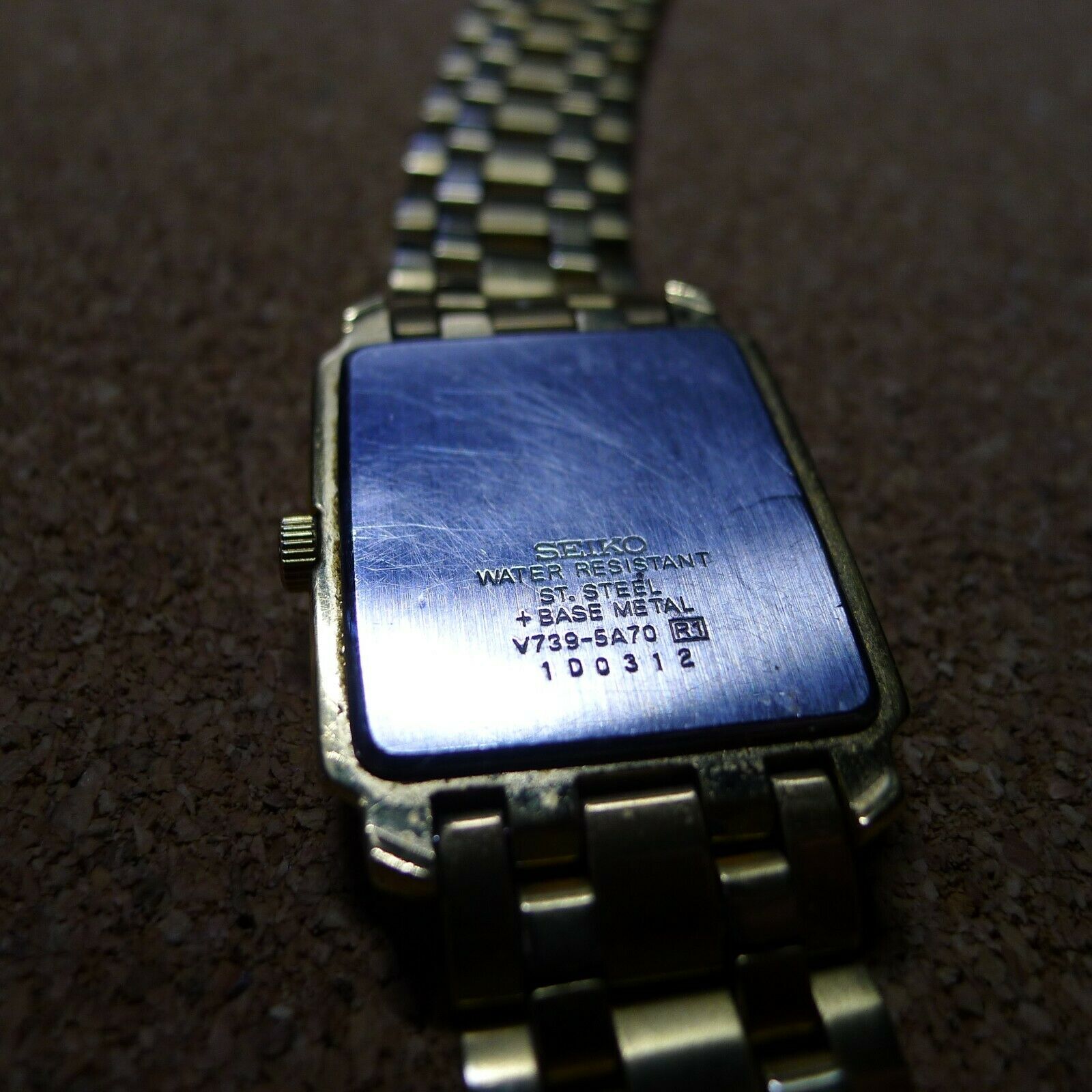 MENS VINTAGE SEIKO V739-5A70,GOLD PLATED,NEW BATTERY,PERFECT W