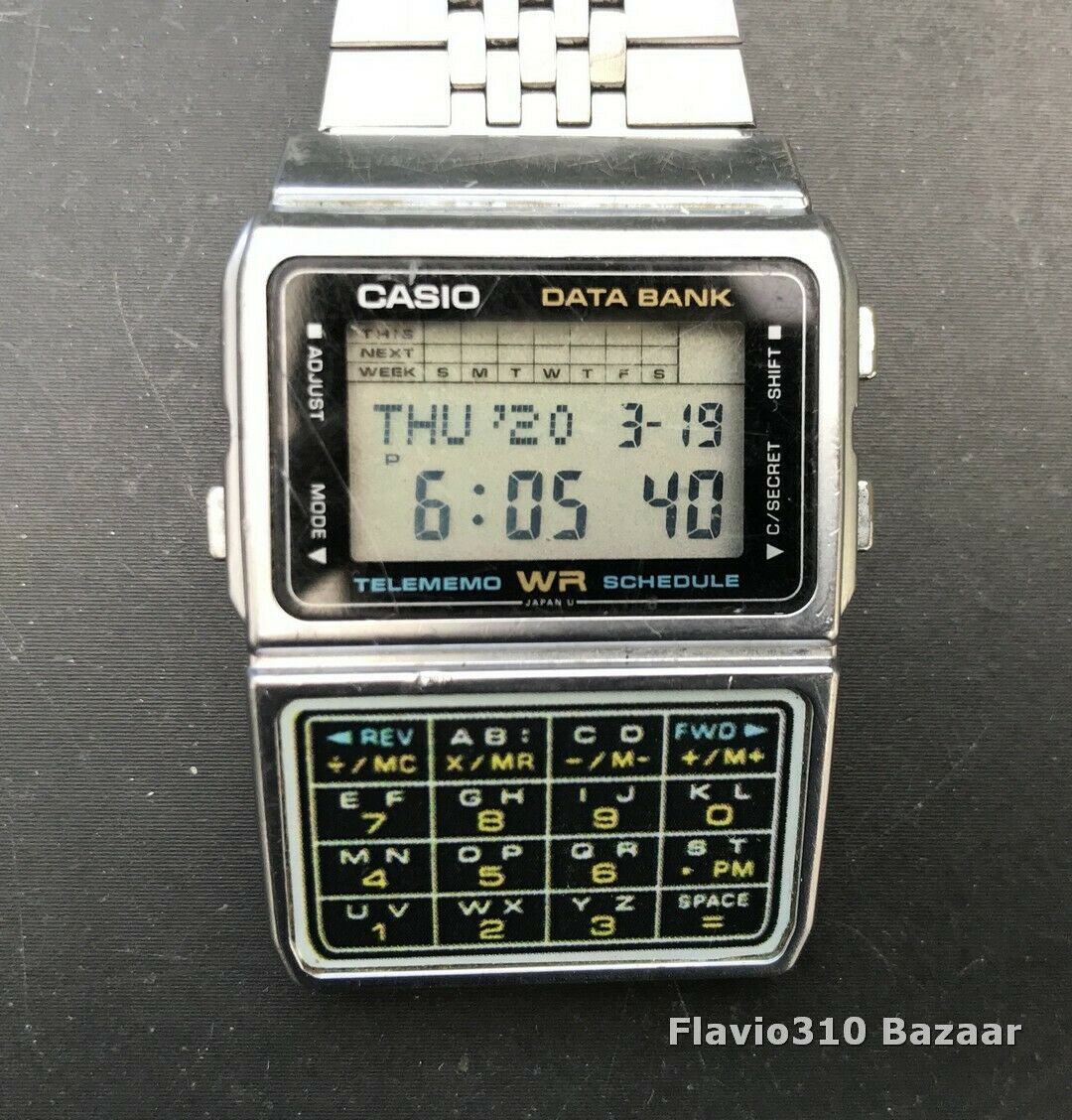 1985 Vintage CASIO DBC-610 (676) Data Bank Korea T 33mm Watch