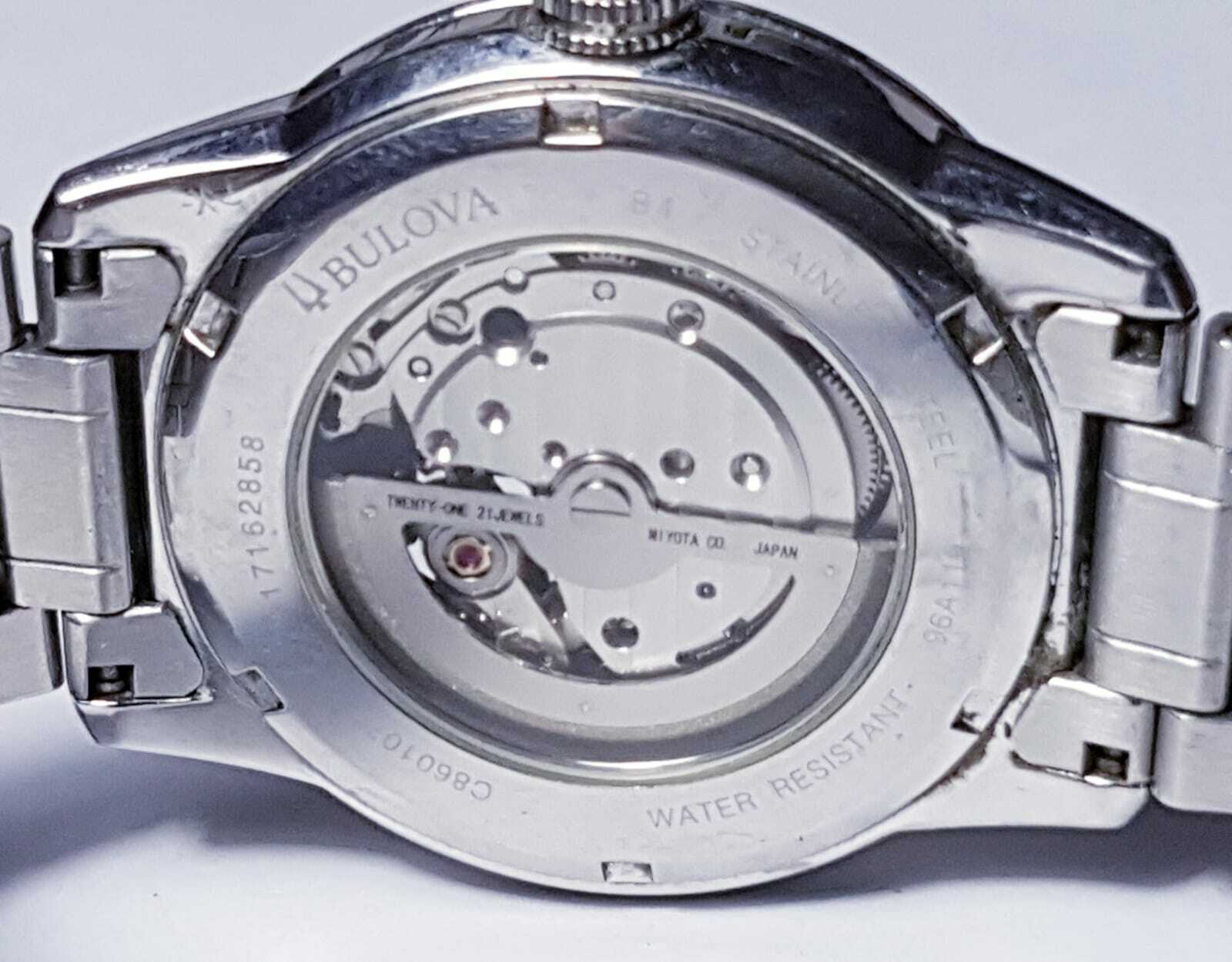 BULOVA 96A119 Skeleton Automatic 21 Jewels 42mm Men