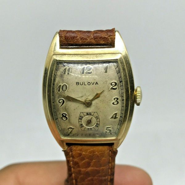 VINTAGE ART DECO BULOVA USA NEW YORK 21 JEWEL 10K GOLD FILLED WRIST ...